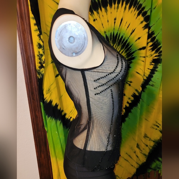 Mesh Rhinestone tank - Picture 3 of 4